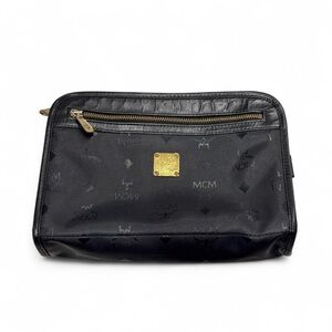 MCM Black Zip Pouch